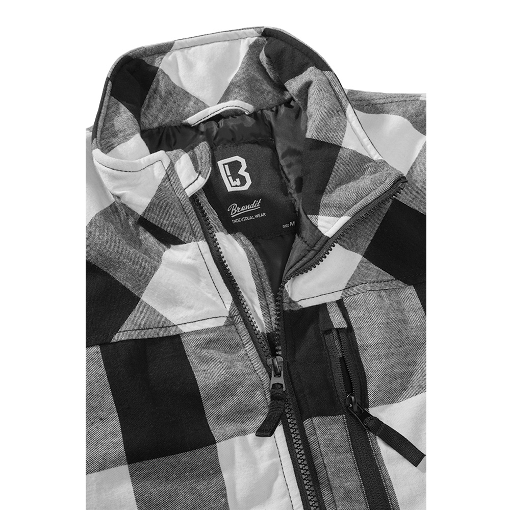 Brandit Weste Lumber Vest schwarz/weiß karriert Bild 2