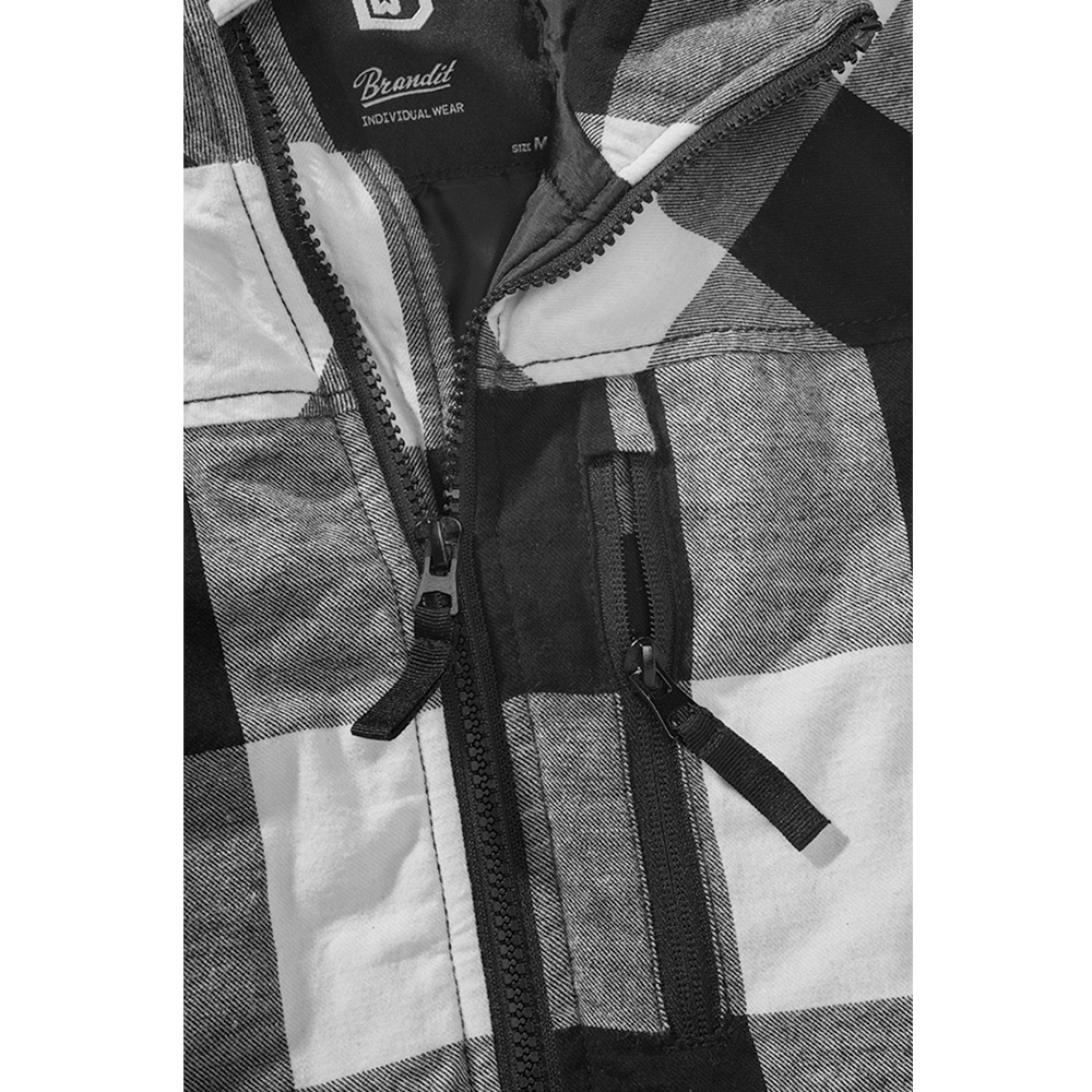 Brandit Weste Lumber Vest schwarz/weiß karriert Bild 3