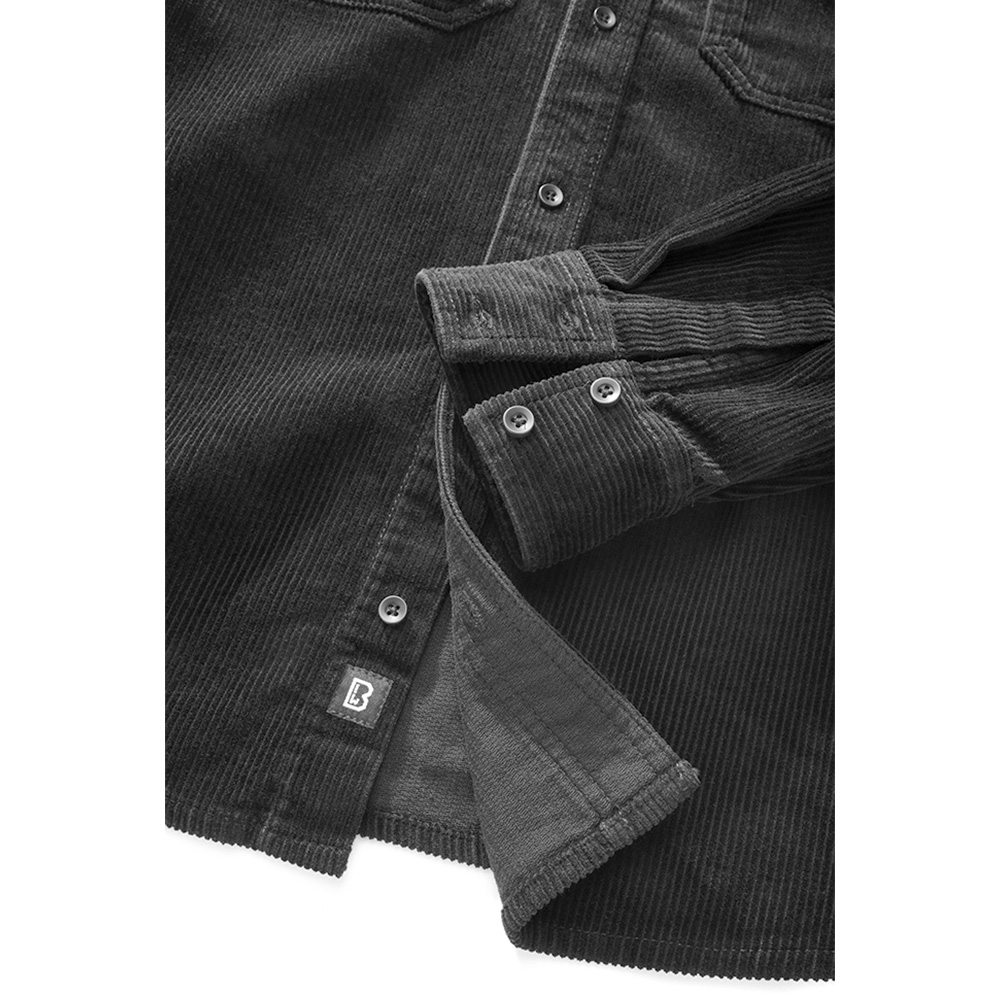 Brandit Cordhemd Corduroy Classic Langarm schwarz Bild 1