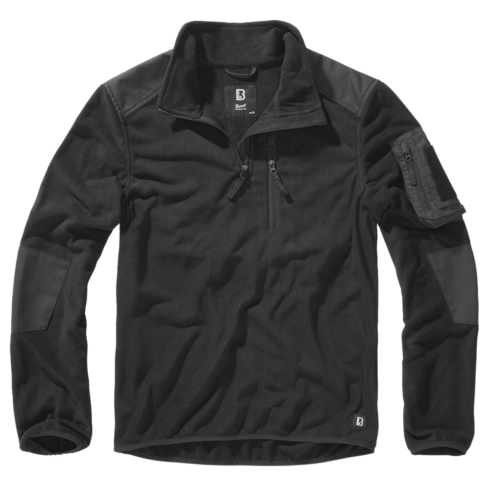 Brandit Fleece Troyer Ripstop schwarz