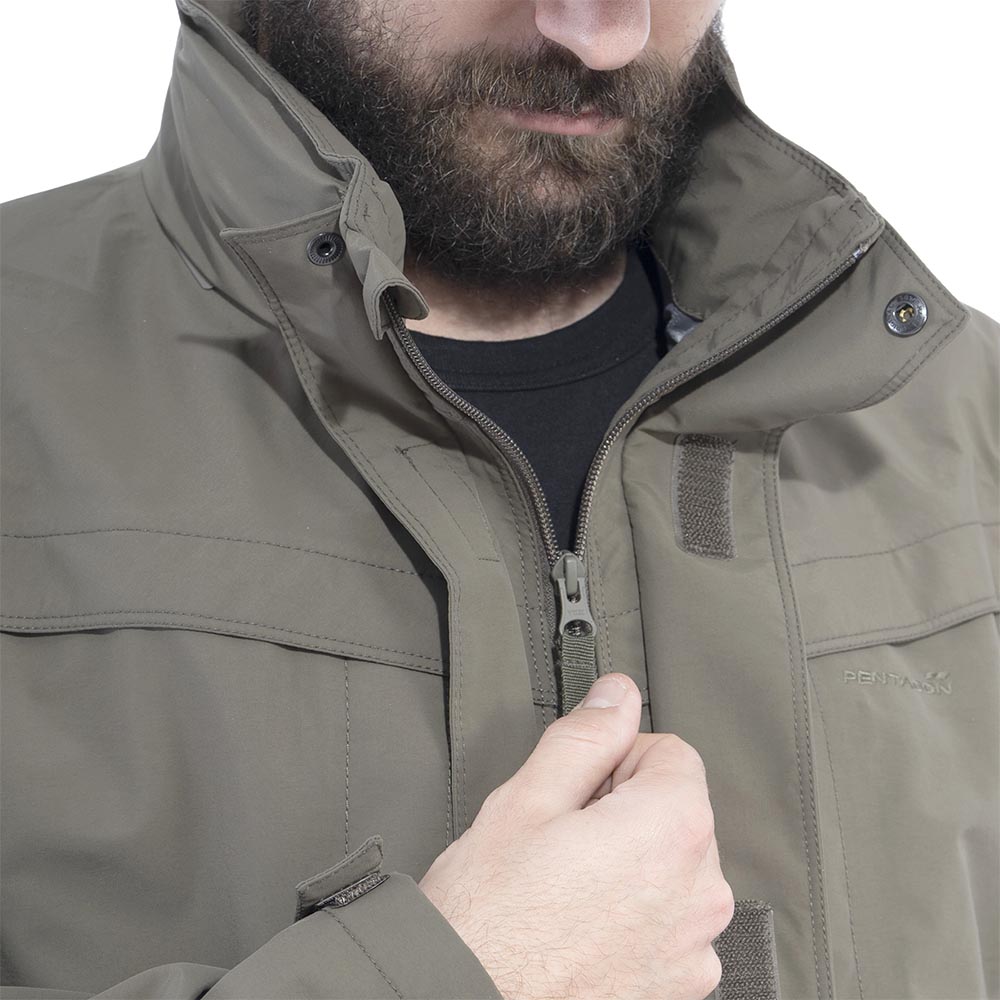 Pentagon Outdoorjacke Hurricane Shell Jacket RAL7013 wind- und wasserdicht Bild 3