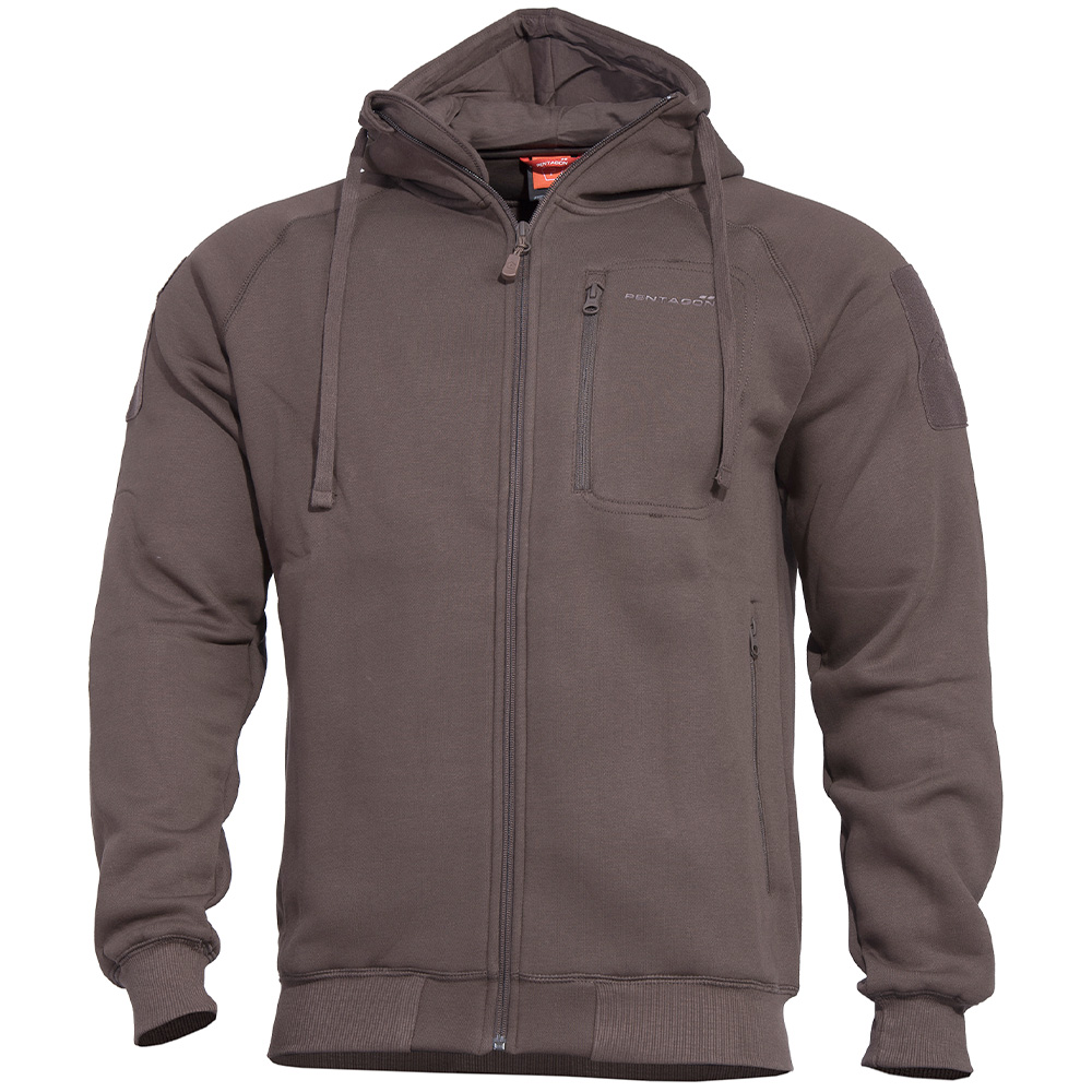 Pentagon Sweatjacke Leonidas 2.0 mit Kapuze braun