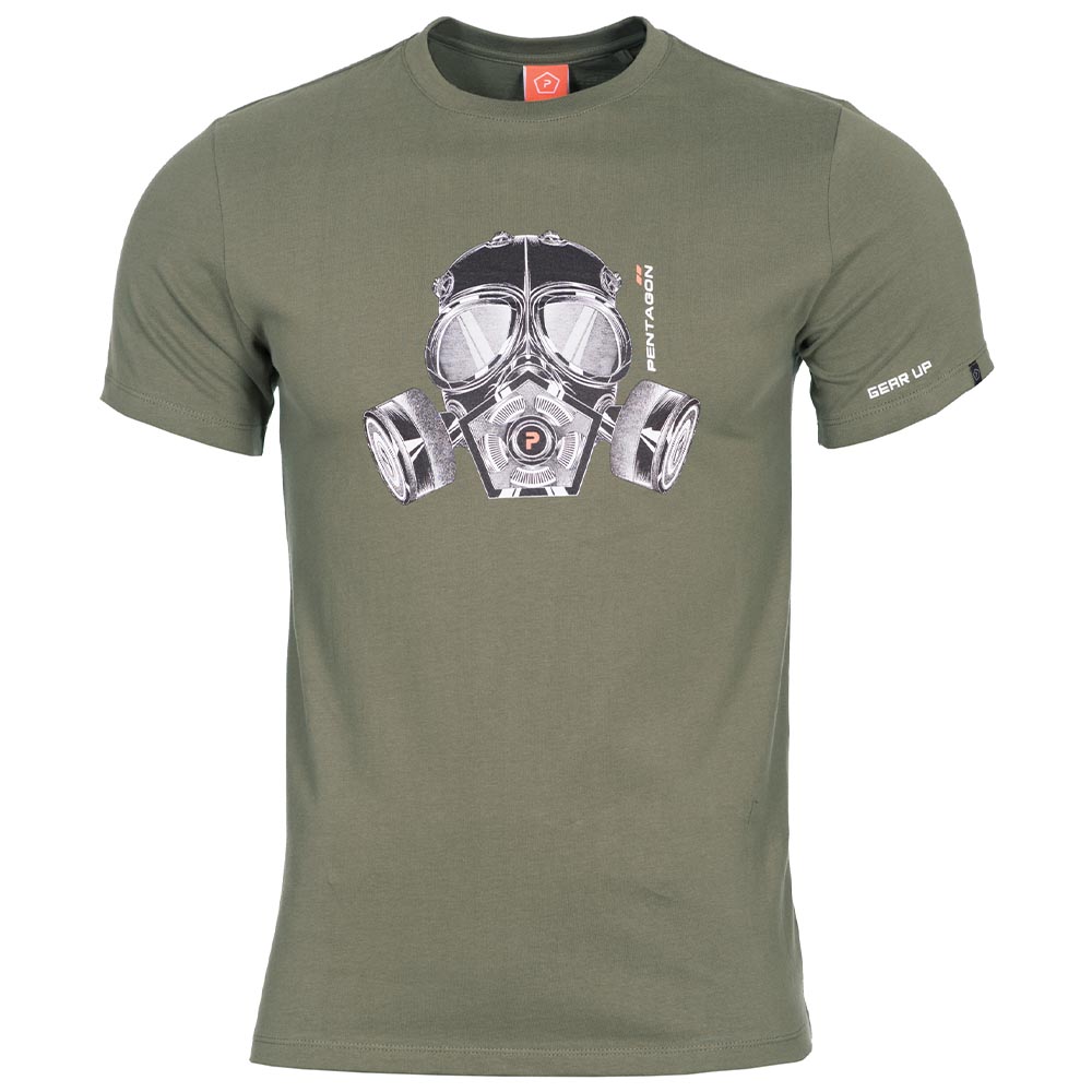 Pentagon T-Shirt Ageron Gas Mask Quick Dry oliv