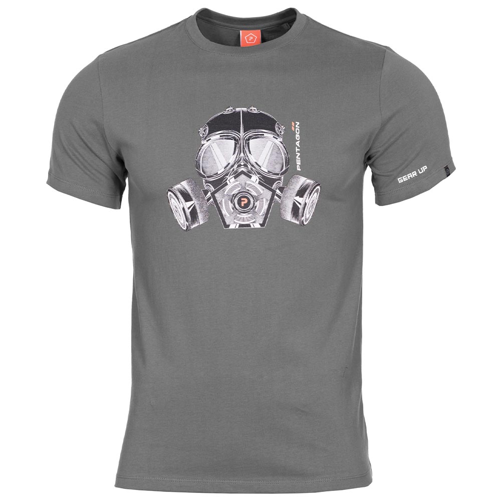 Pentagon T-Shirt Ageron Gas Mask Quick Dry wolf grau