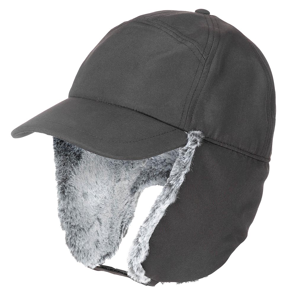 Fox Outdoor Winter Cap Trapper verstellbar schwarz Bild 1