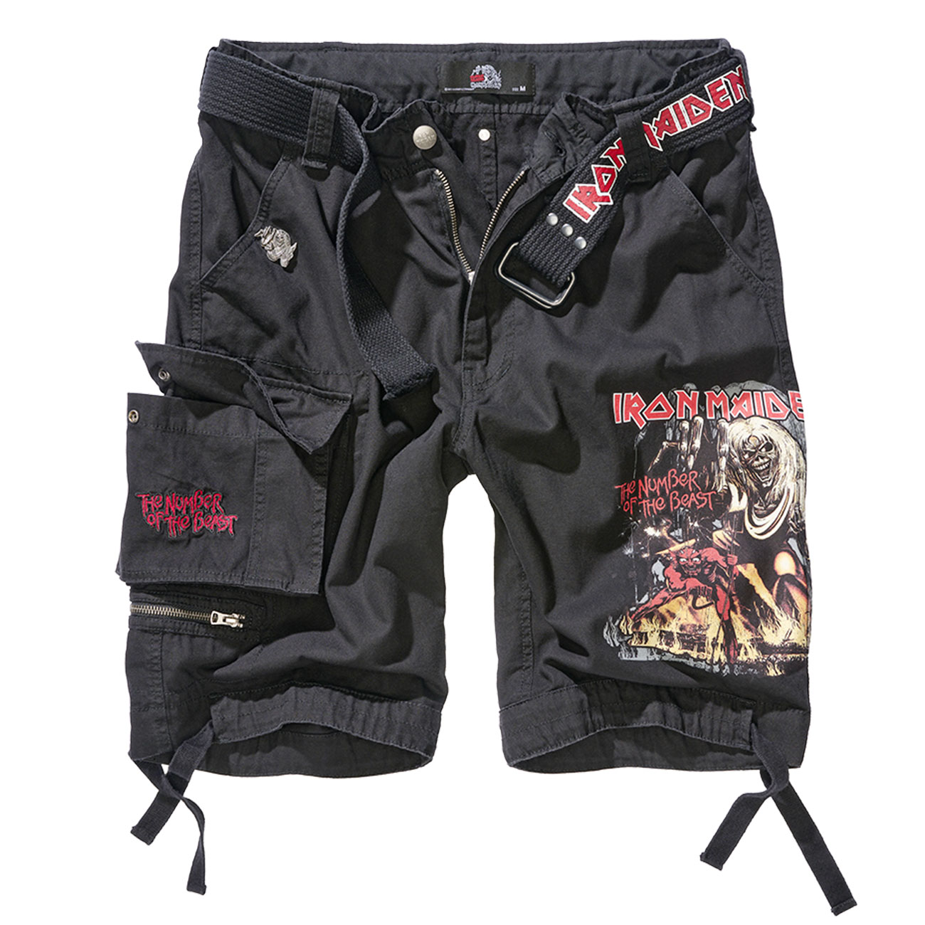 Brandit Shorts Savage Iron Maiden NOTB 2 schwarz