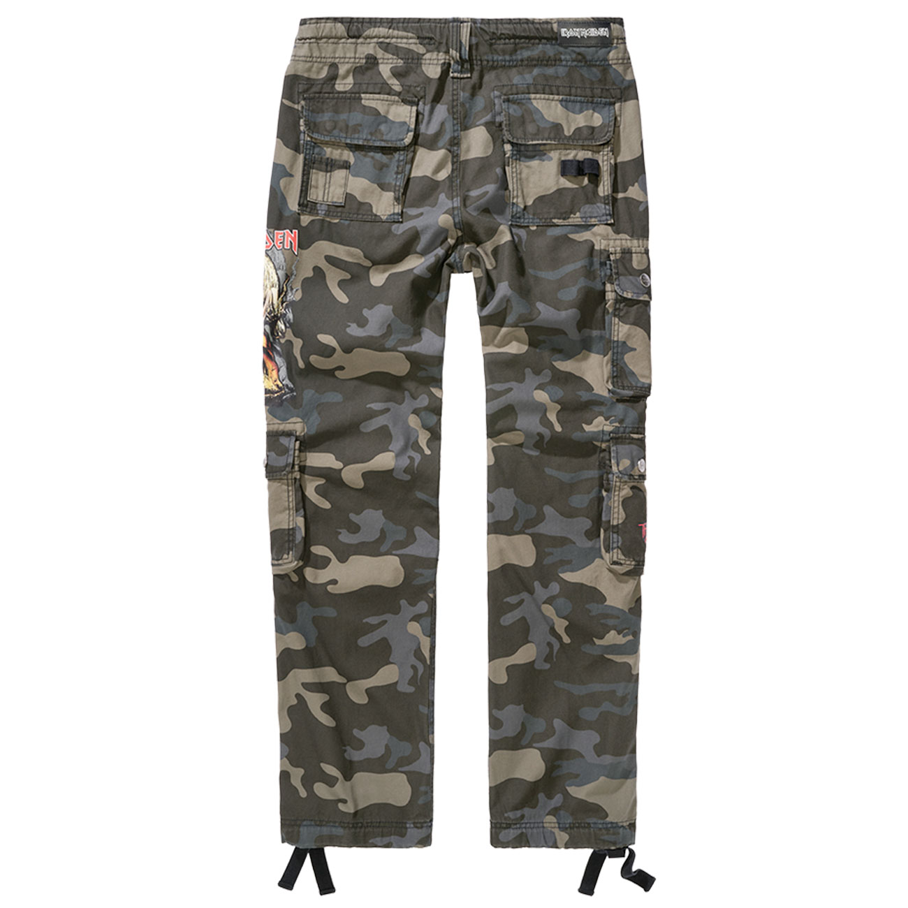 Brandit Hose Pure Slim Fit Trousers Iron Maiden darkcamo Bild 1