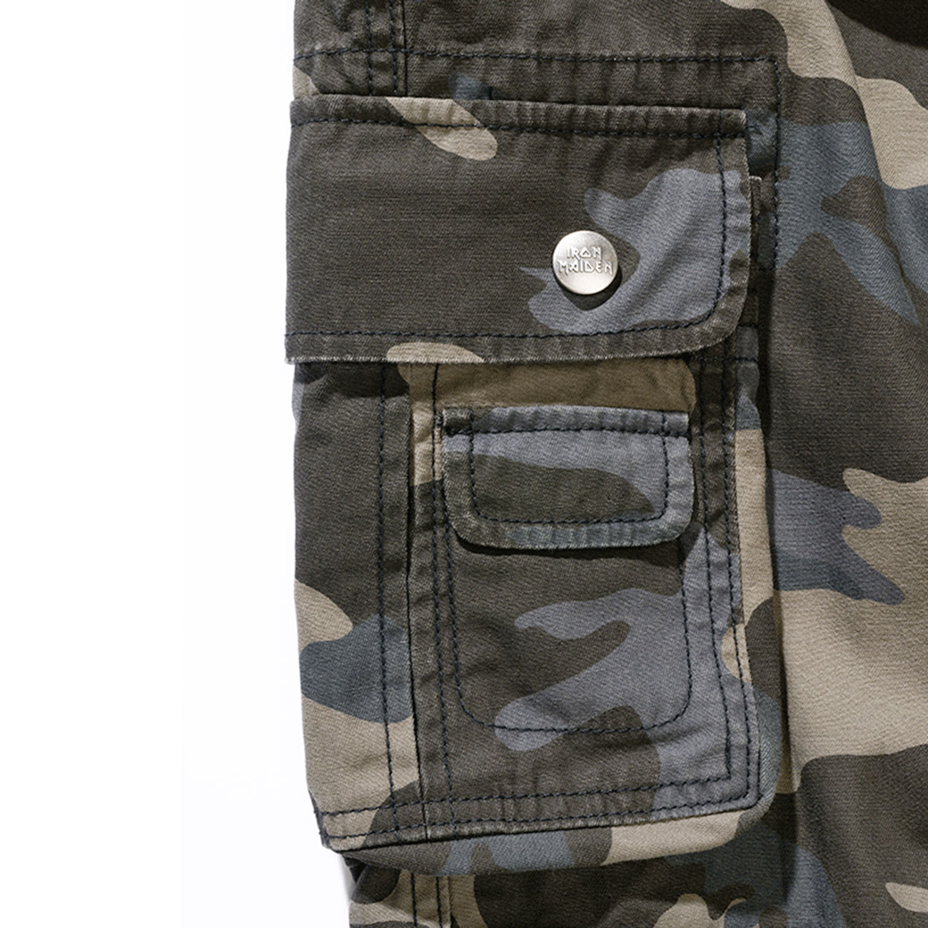 Brandit Hose Pure Slim Fit Trousers Iron Maiden darkcamo Bild 5