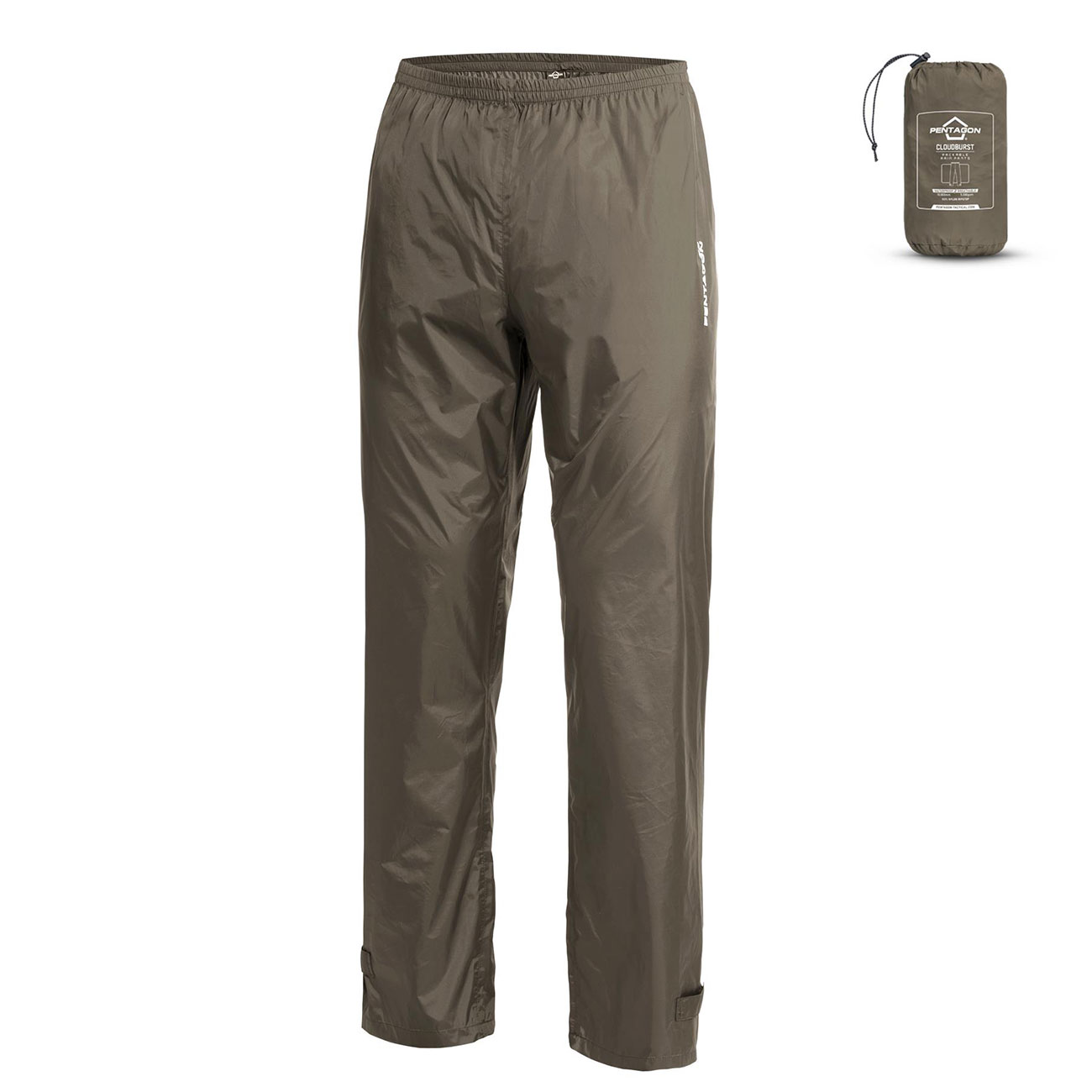 Pentagon Regenhose Cloudburst RAL7013 inkl. Transportbeutel