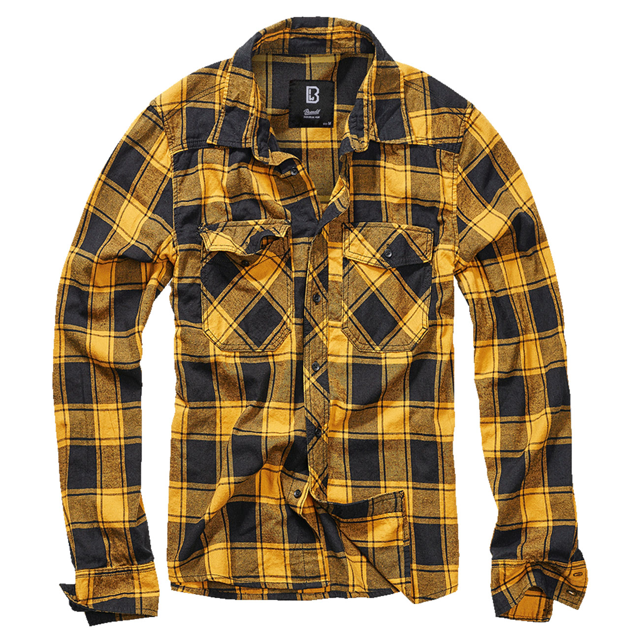 Brandit Checkshirt schwarz/gelb kariert