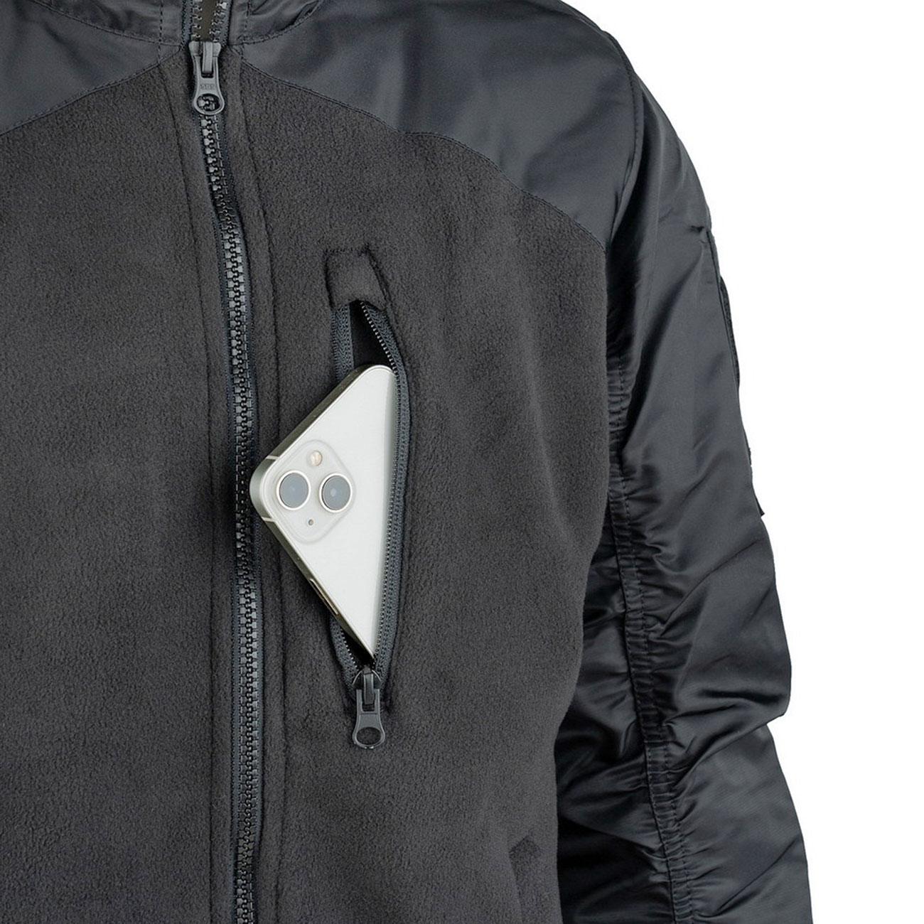 Fostex Fliegerjacke MA-1 Fleece schwarz Bild 7