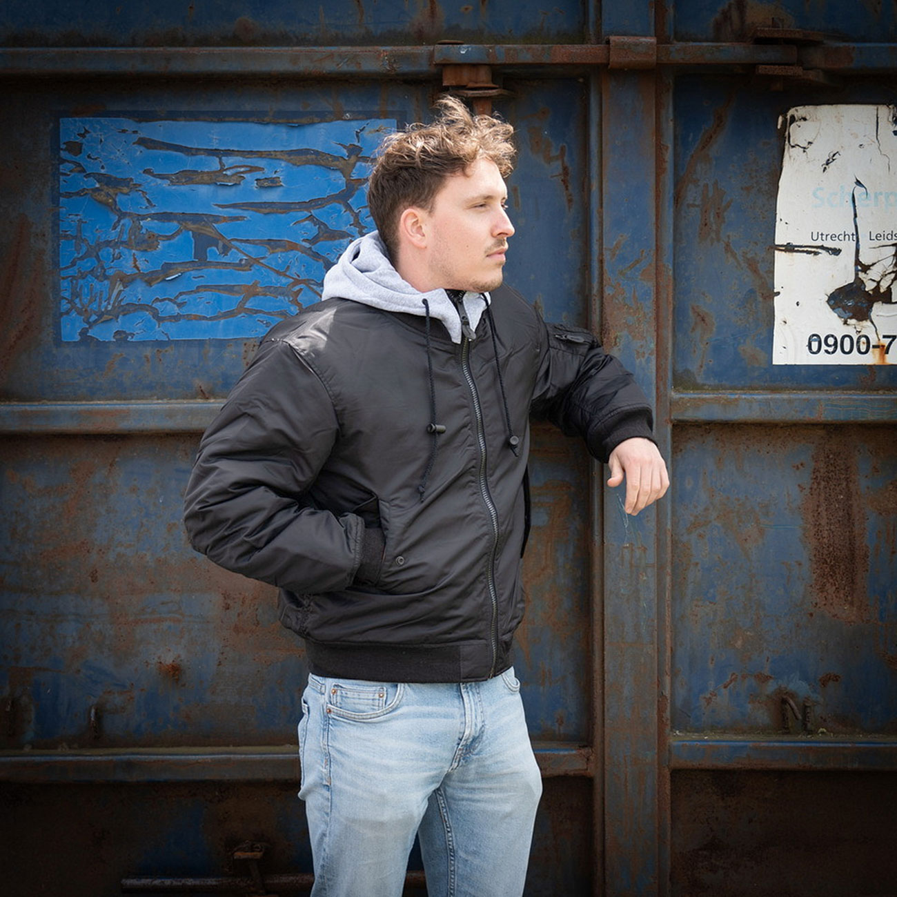 Fostex Fliegerjacke MA-1 mit Kapuze schwarz Bild 4