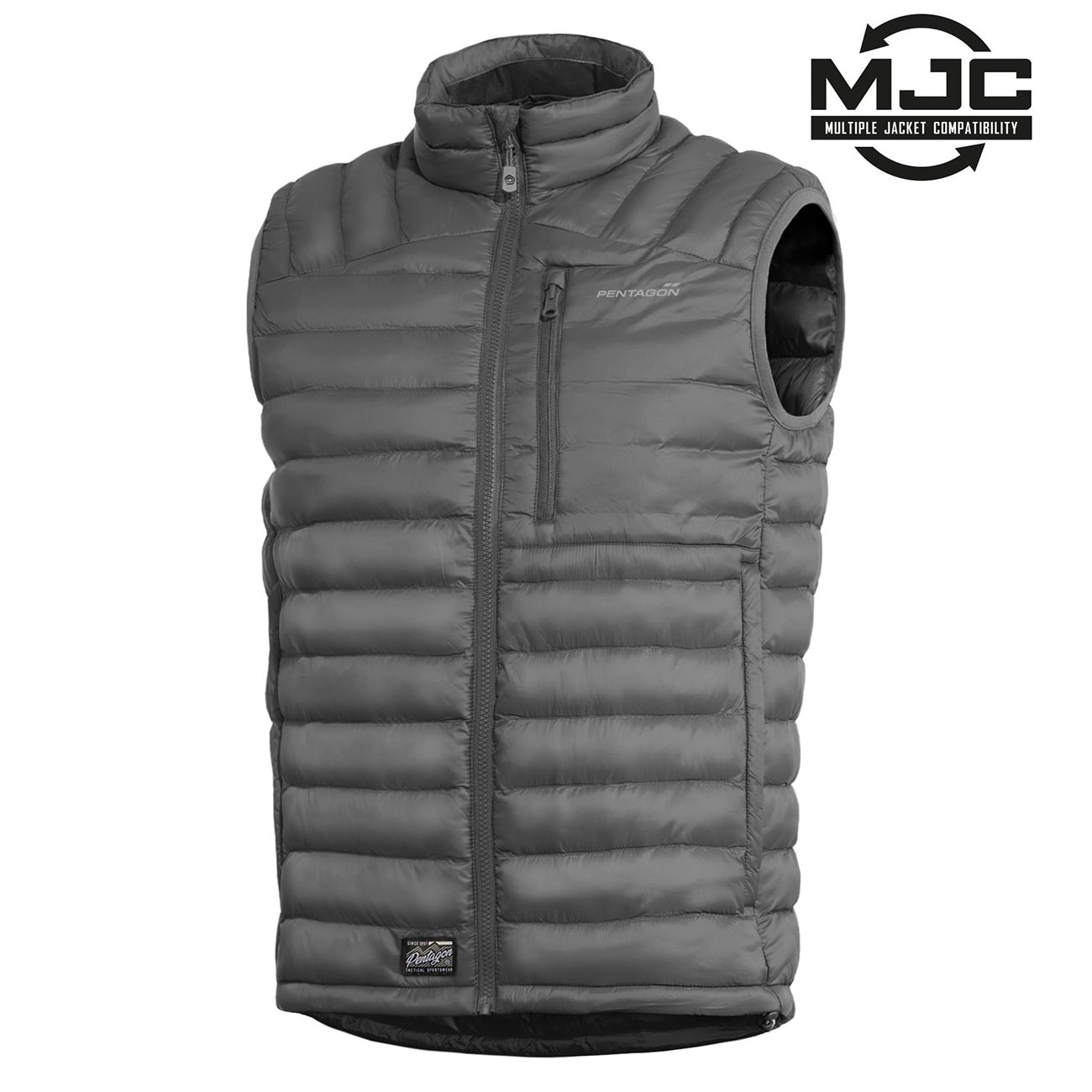 Pentagon Weste Homer grau mit integriertem Packsack