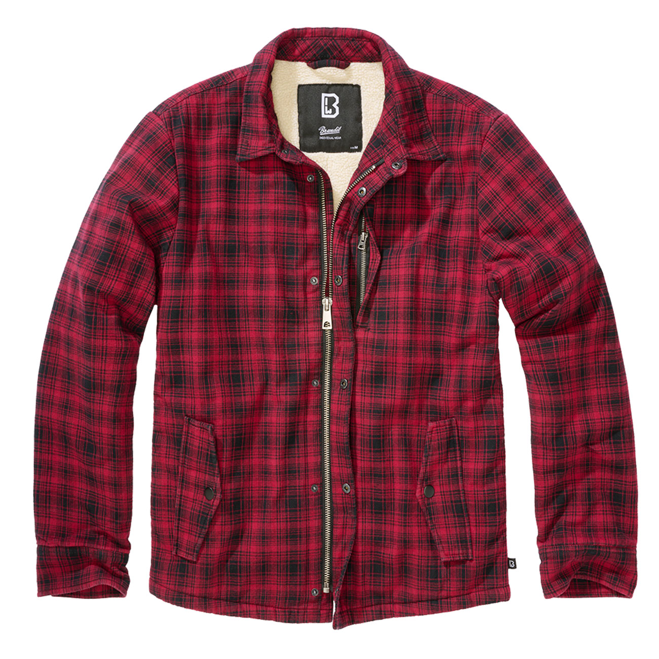 Brandit Sherpa Jacke Classic rot/schwarz kariert