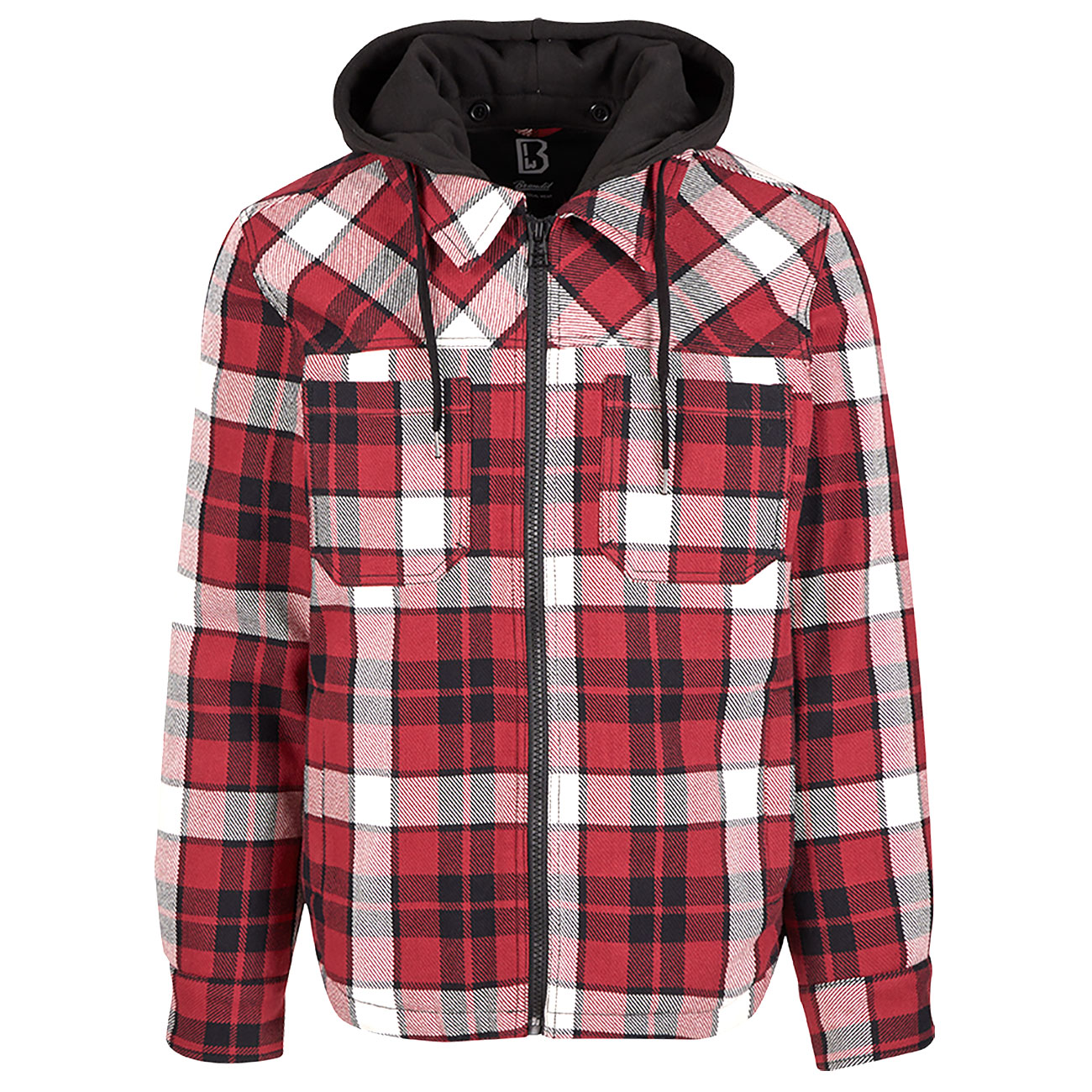 Brandit Jacke Top Heavy Twill rot/schwarz kariert