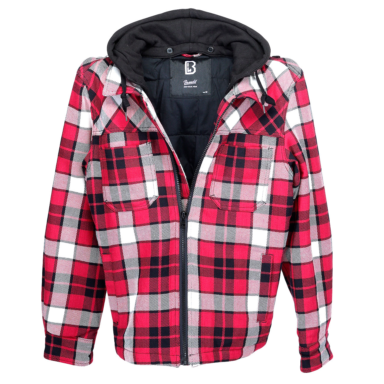 Brandit Jacke Top Heavy Twill rot/schwarz kariert Bild 3