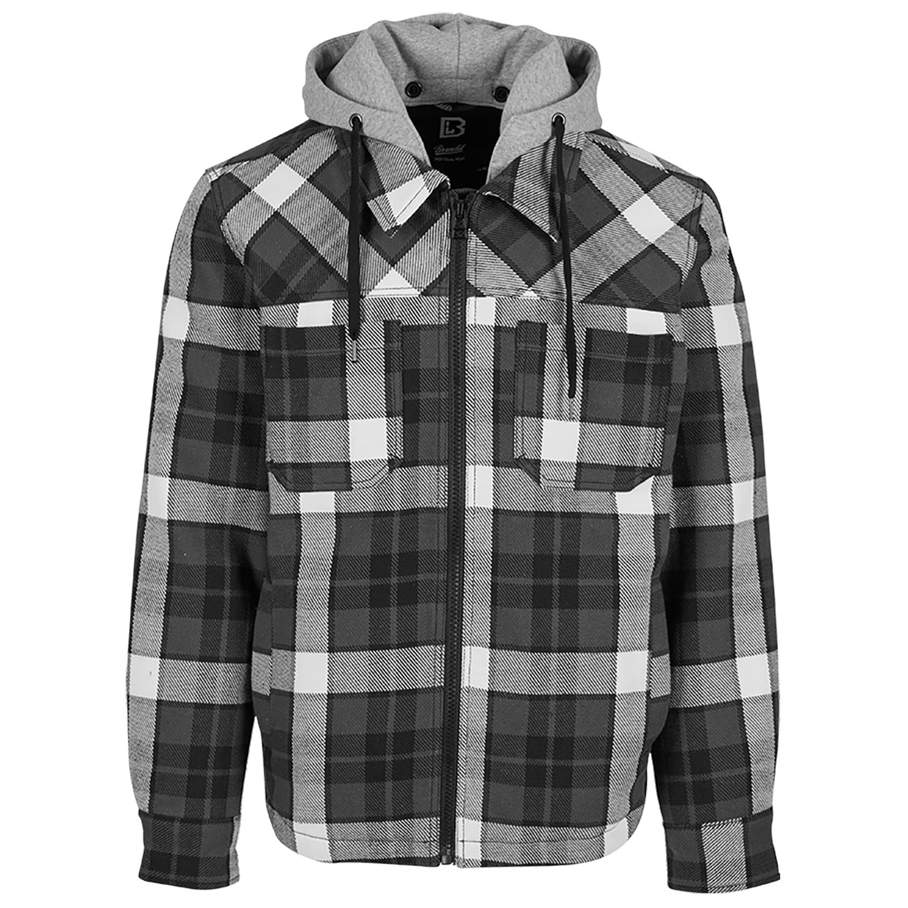 Brandit Jacke Top Heavy Twill wei/schwarz kariert