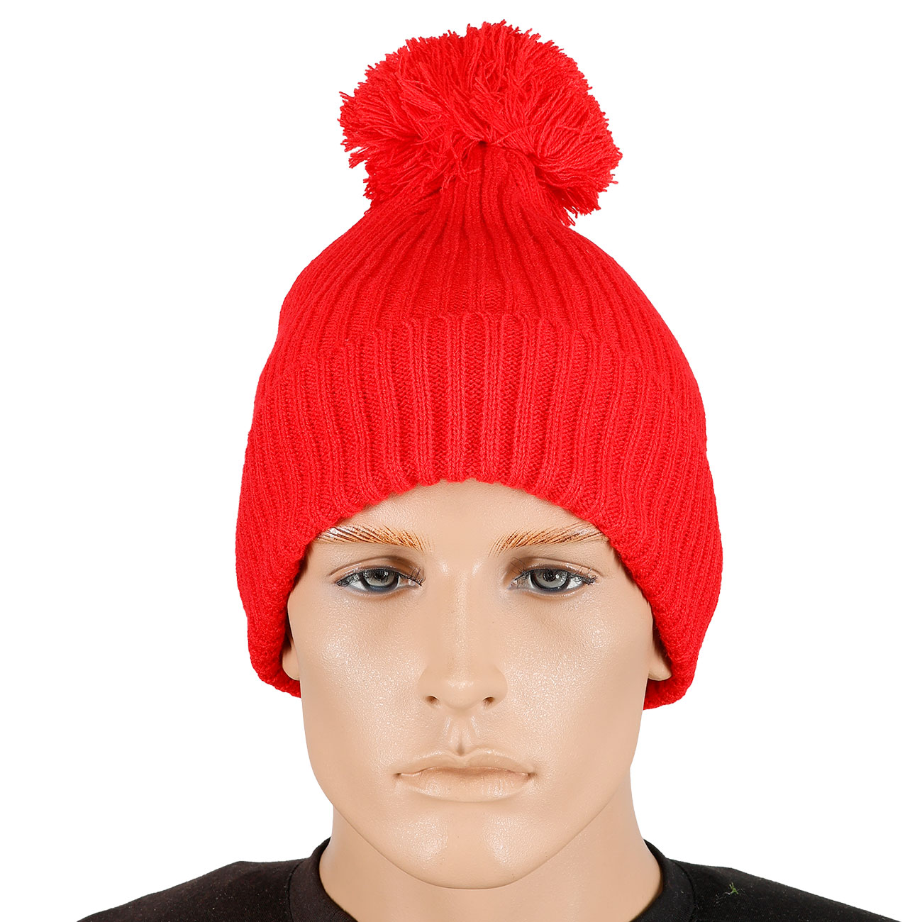 Brandit Bommelmtze mit Fleecefutter rot