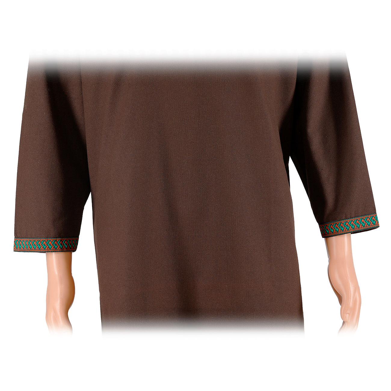 Wikinger Tunika aus Baumwolle dunkelbraun Gr. L Bild 2