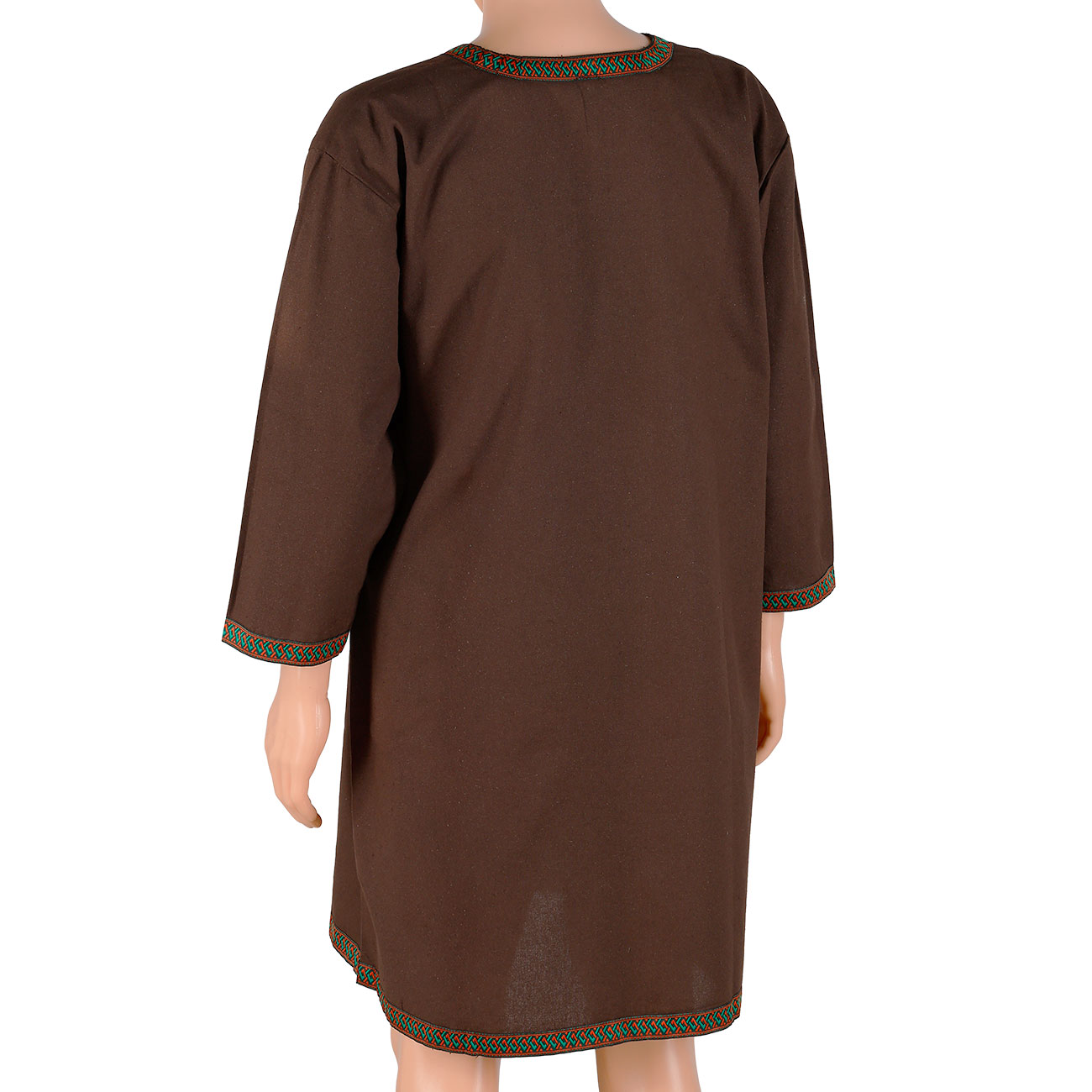 Wikinger Tunika aus Baumwolle dunkelbraun Gr. L Bild 4