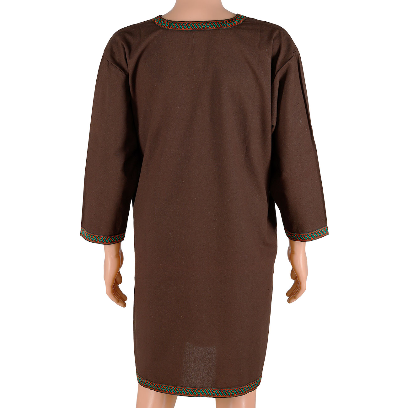 Wikinger Tunika aus Baumwolle dunkelbraun Gr. L Bild 5