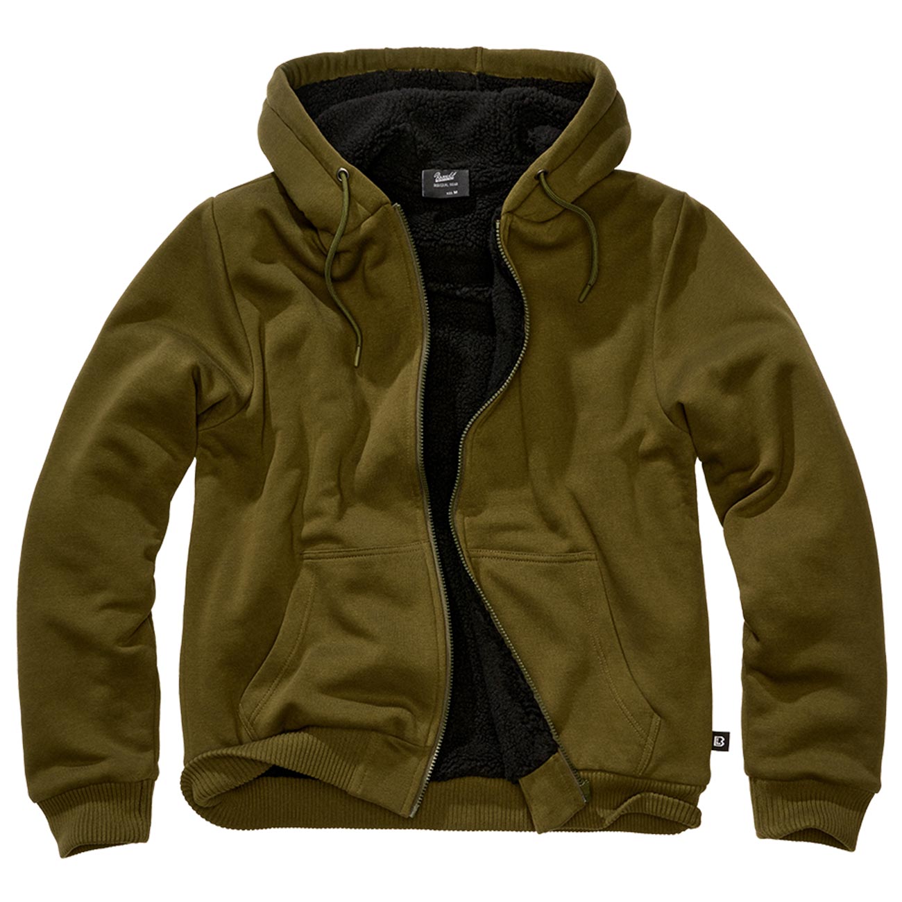Brandit Sweatjacke mit Teddyfellfutter oliv