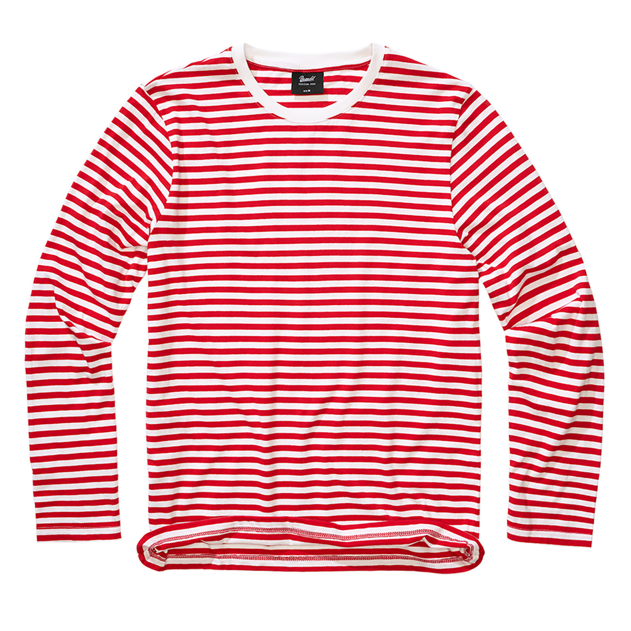 Brandit Jersey Shirt gestreift Langarm rot-wei�