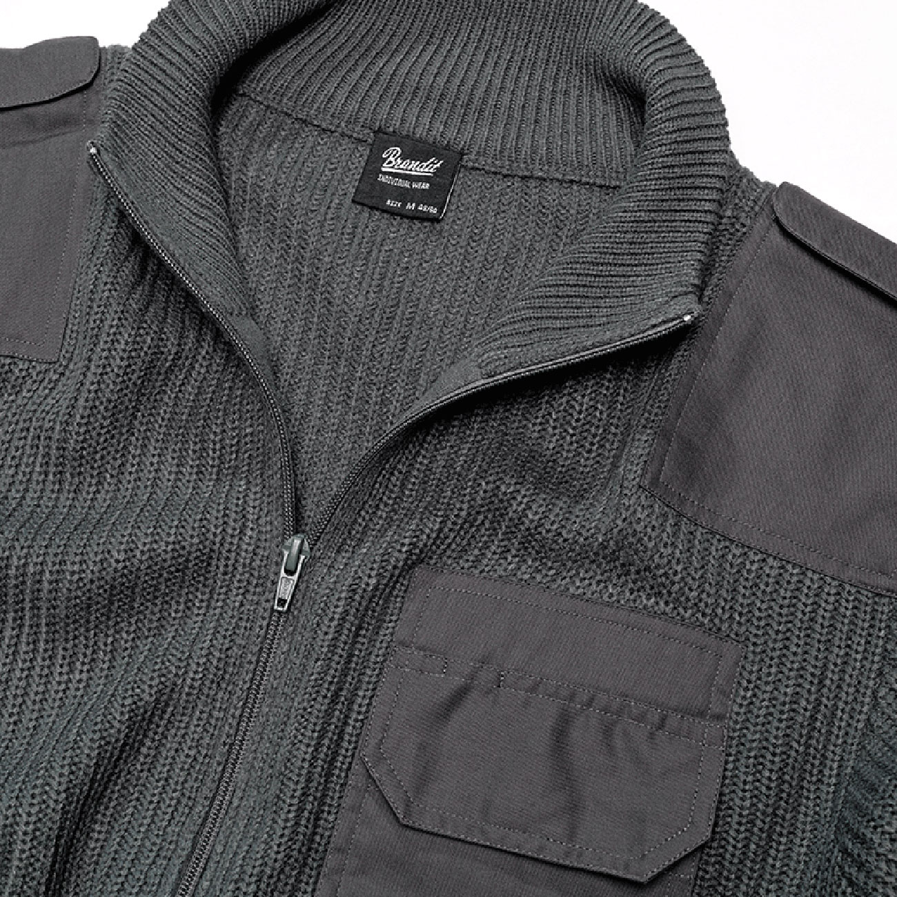 Brandit Strickjacke BW Cardigan anthrazit Bild 1