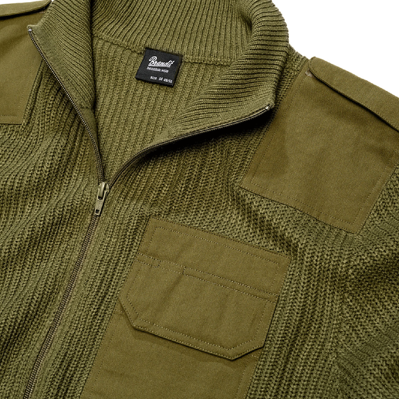 Brandit Strickjacke BW Cardigan oliv Bild 1