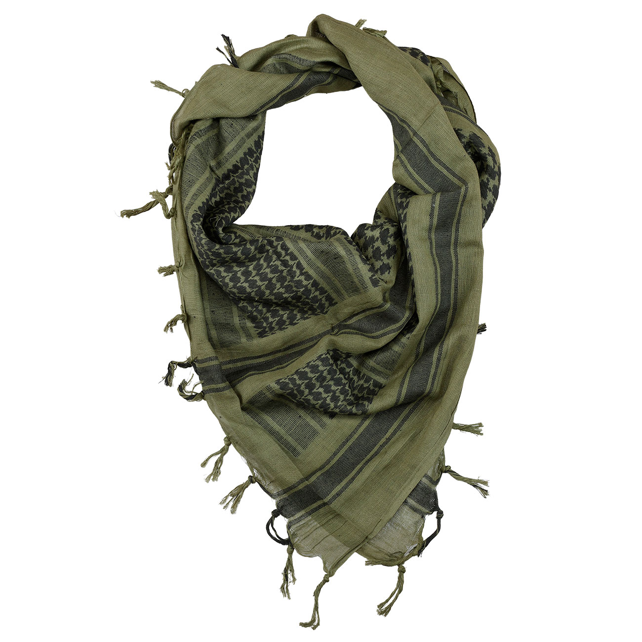 101 INC PLO Schal Shemagh extrafein gewebt schwarz-gr�n Bild 1