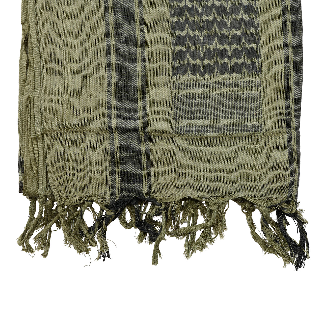 101 INC PLO Schal Shemagh extrafein gewebt schwarz-gr�n Bild 3