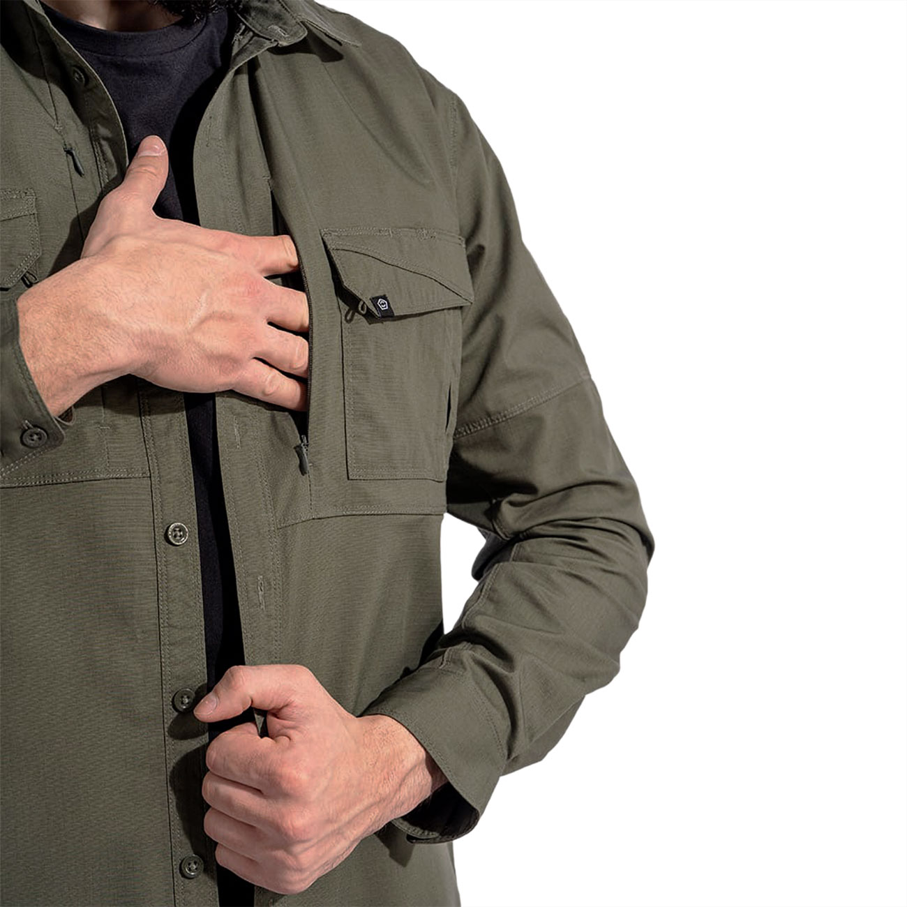Pentagon Langarmhemd Plato Tactical Shirt oliv Bild 1