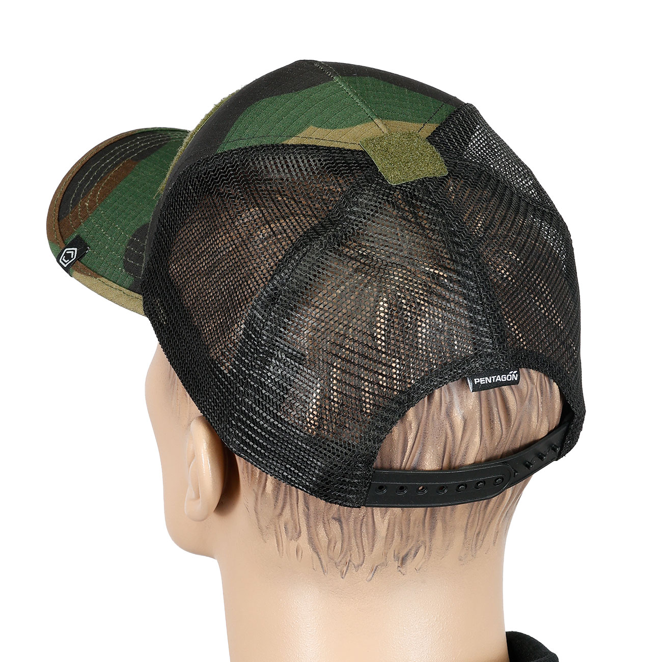Pentagon Baseball Cap Delta Tactical BB Mesh Camo mit Netzeinsatz verstellbar woodland Bild 3