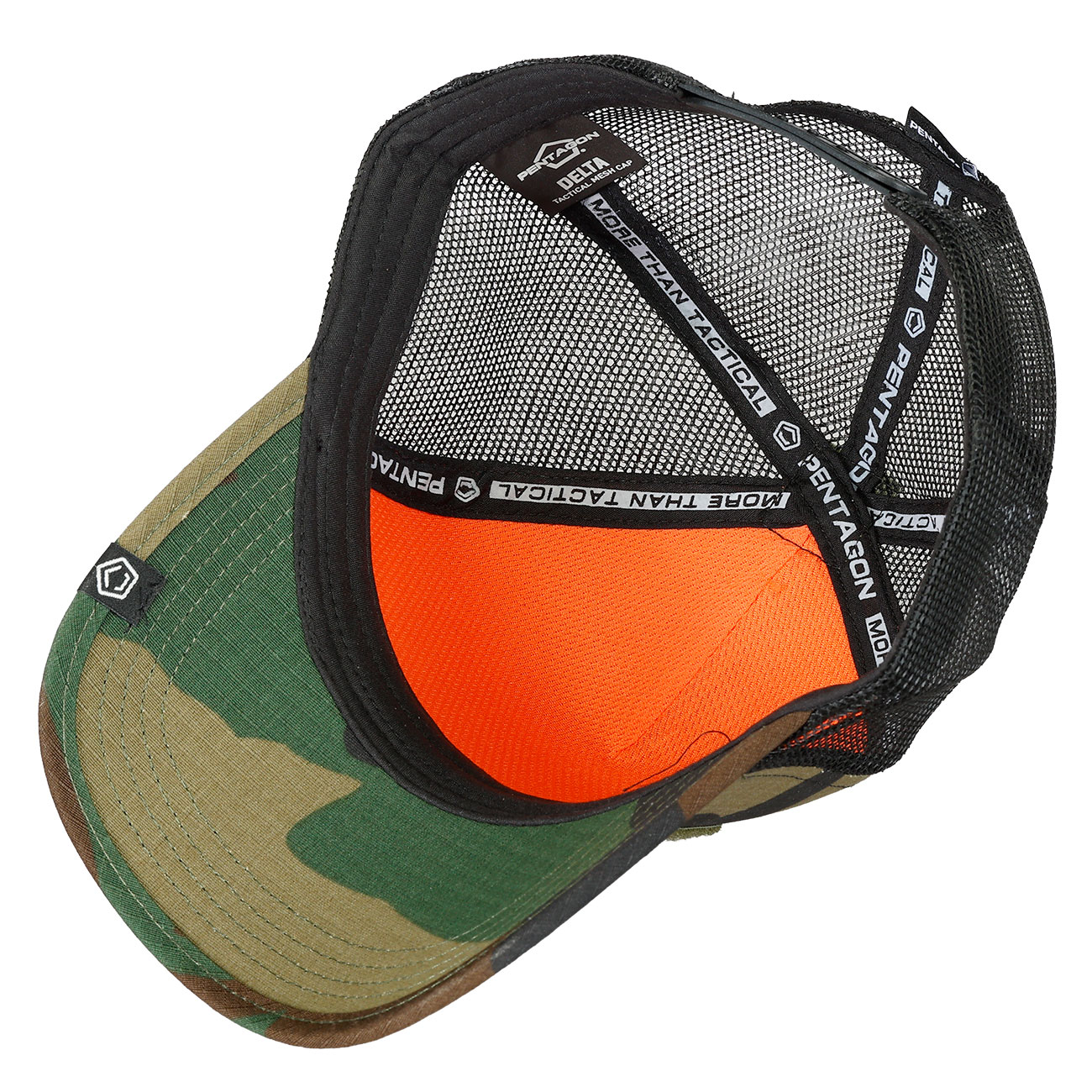 Pentagon Baseball Cap Delta Tactical BB Mesh Camo mit Netzeinsatz verstellbar woodland Bild 9