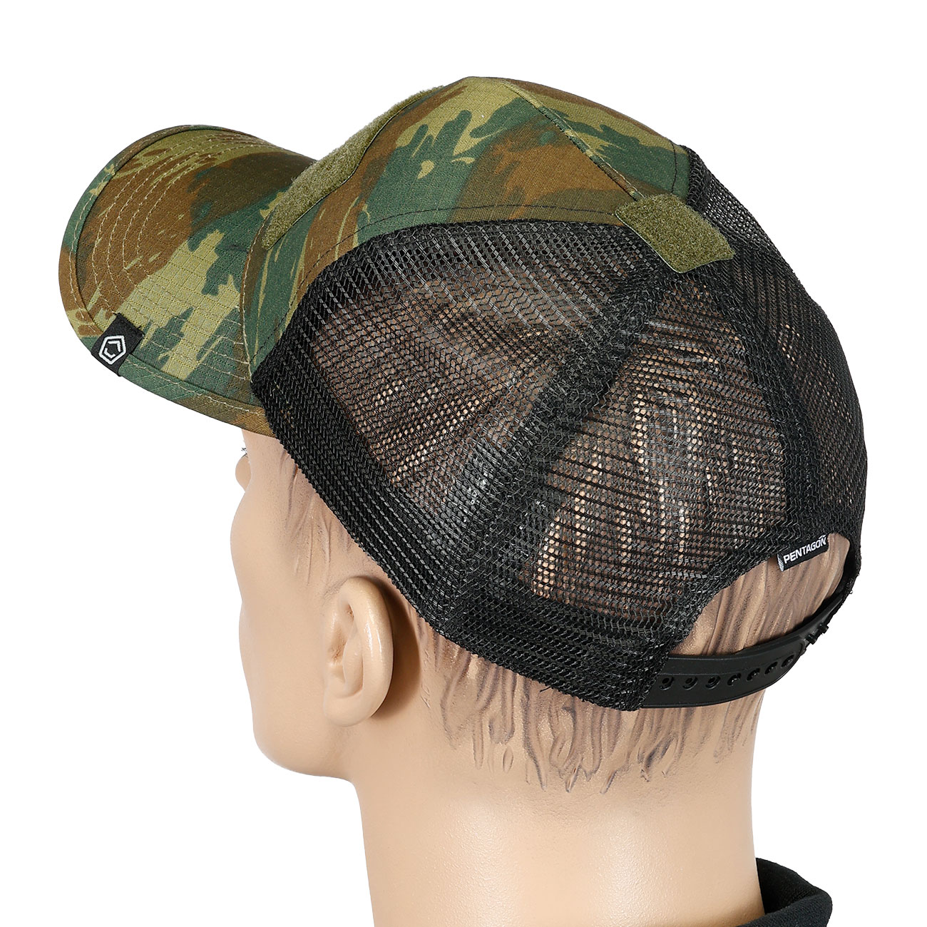 Pentagon Baseball Cap Delta Tactical BB Mesh Camo mit Netzeinsatz verstellbar Greek Lizard camo Bild 3