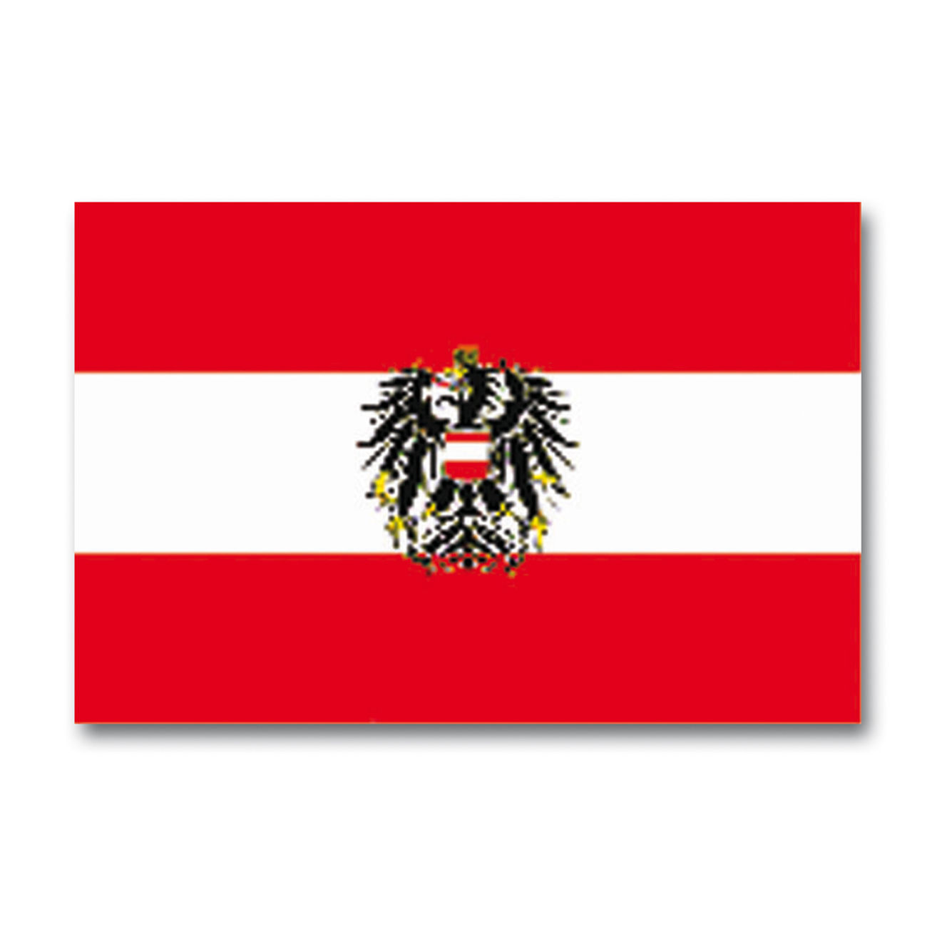 Österreichflagge mit Wappen, Österreich, Nationalfahnen - Flaggenhandel.de