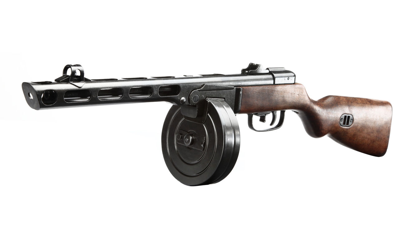 PPSh-41 Maschinenpistole Dekomodell aus Metall mit Holzschaft Bild 1