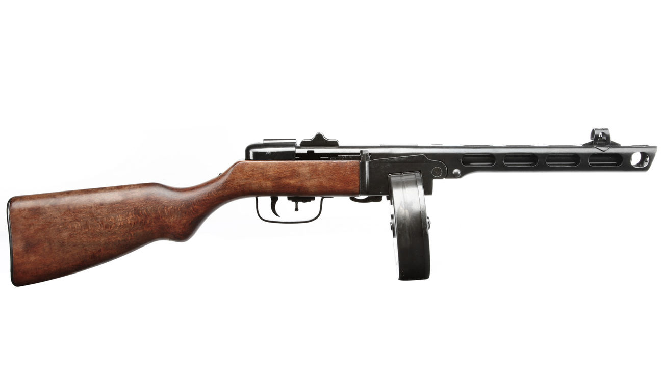 PPSh-41 Maschinenpistole Dekomodell aus Metall mit Holzschaft Bild 2