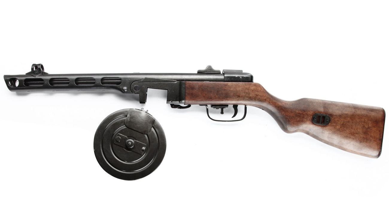 PPSh-41 Maschinenpistole Dekomodell aus Metall mit Holzschaft Bild 4