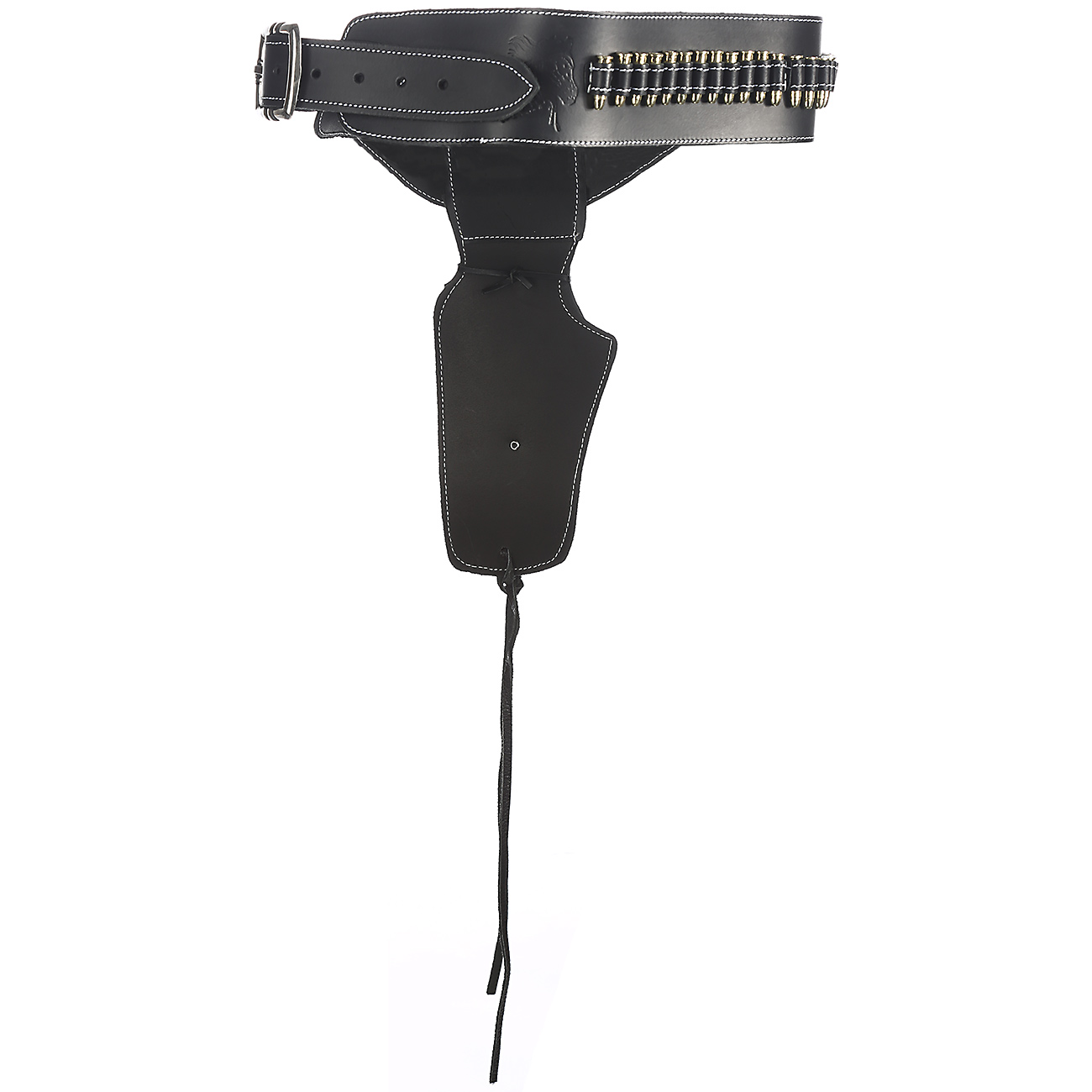 Coltgrtel aus Leder mit Punzierung fr 1 Colt inkl. 24 Dekopatronen schwarz Bild 1