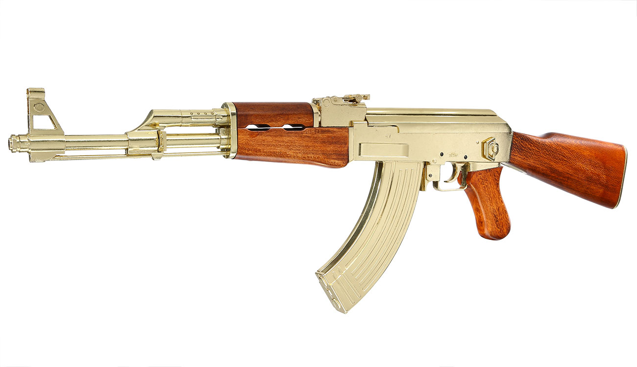 Dekowaffe Kalashnikov AK47 Sadam-Ausfhrung goldfarben