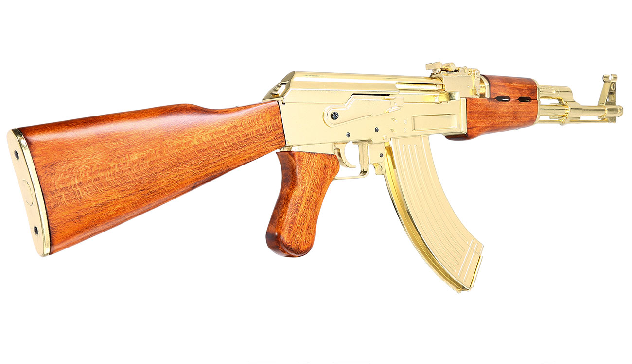 Dekowaffe Kalashnikov AK47 Sadam-Ausfhrung goldfarben Bild 4