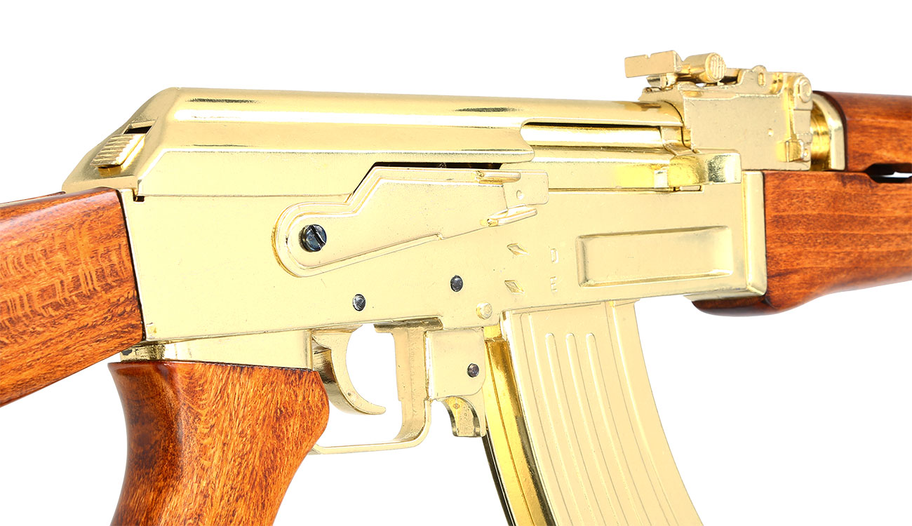 Dekowaffe Kalashnikov AK47 Sadam-Ausfhrung goldfarben Bild 5