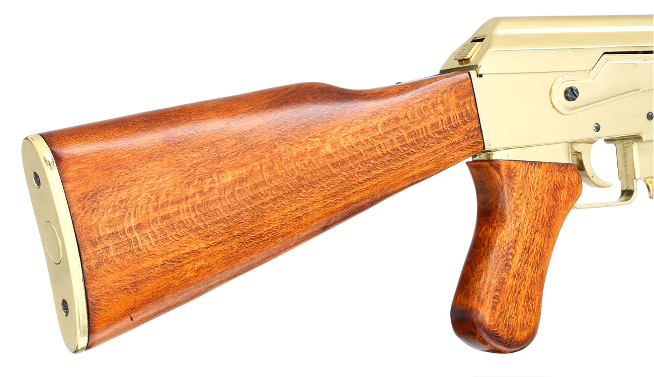 Dekowaffe Kalashnikov AK47 Sadam-Ausfhrung goldfarben Bild 6