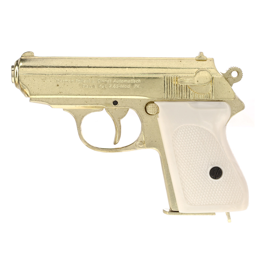 Dekowaffe Deutsche Polizeipistole 1931 goldfinish