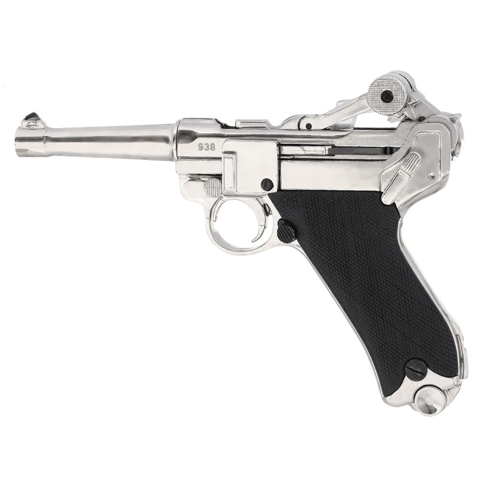 Luger P08 Parabellum 1898 silber Dekowaffe