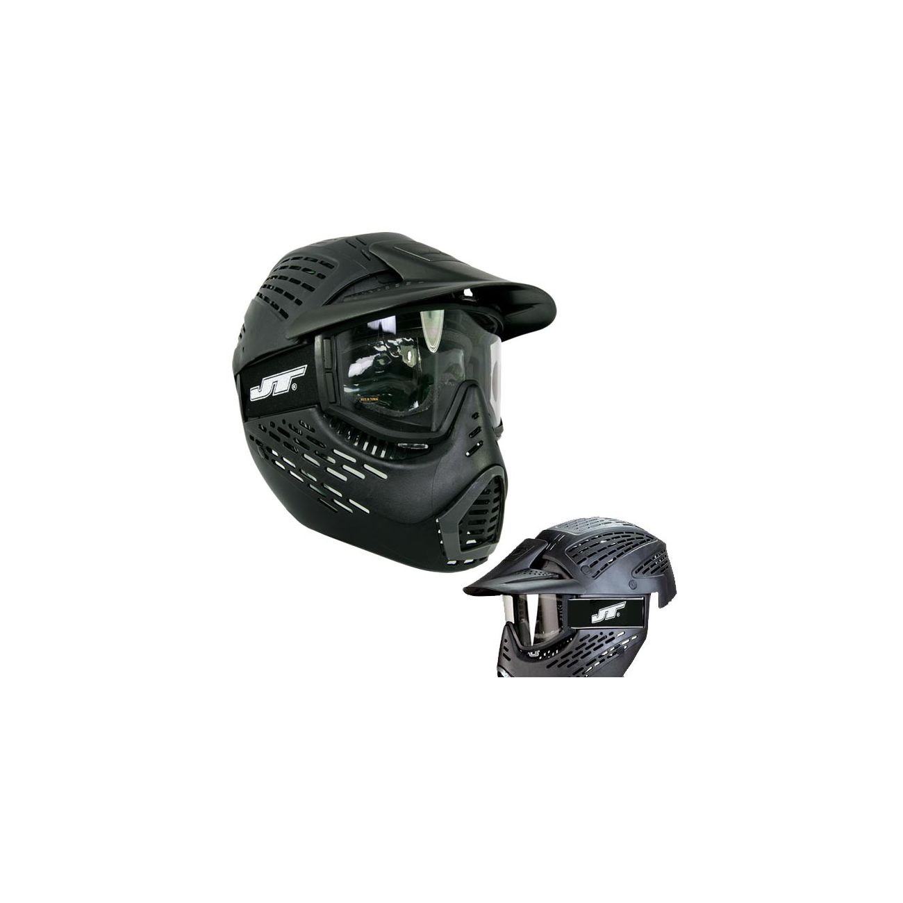 JT Elite Headshield Schutzmaske schwarz Single Glas