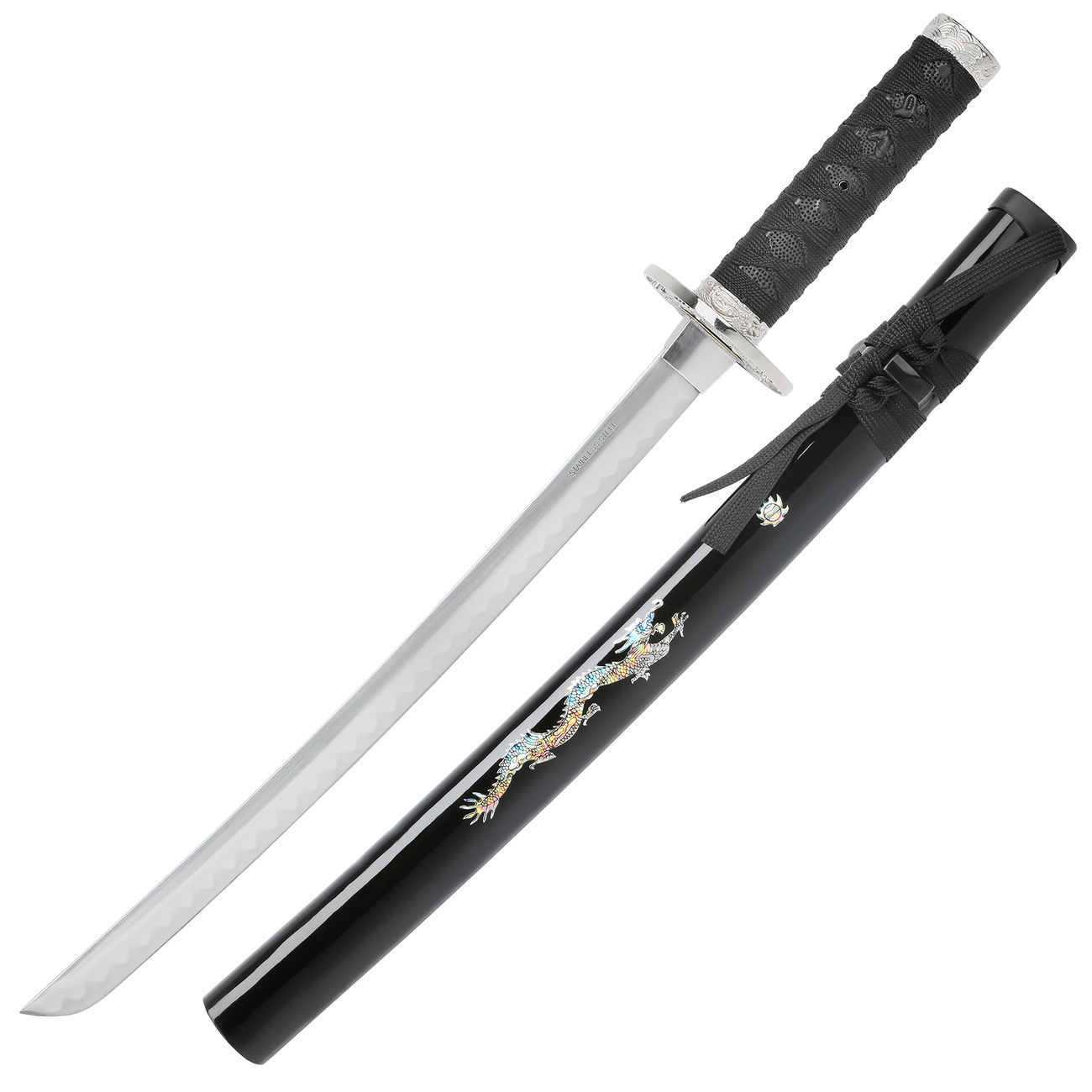 Haller Wakizashi Silberdrache Samurai Schwert