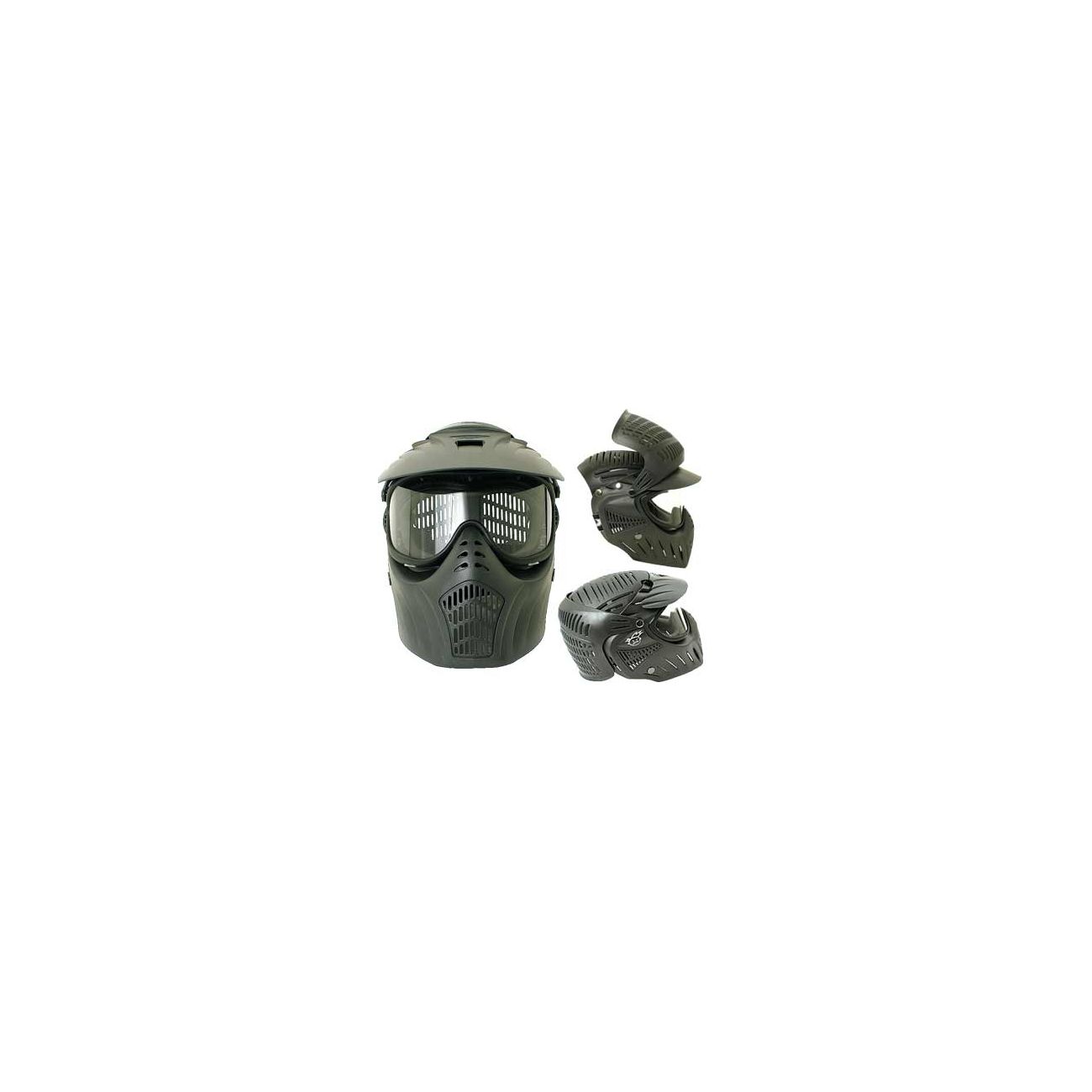 JT X-Ray PROtector Paintball Maske Komplettschutz Single Glas schwarz