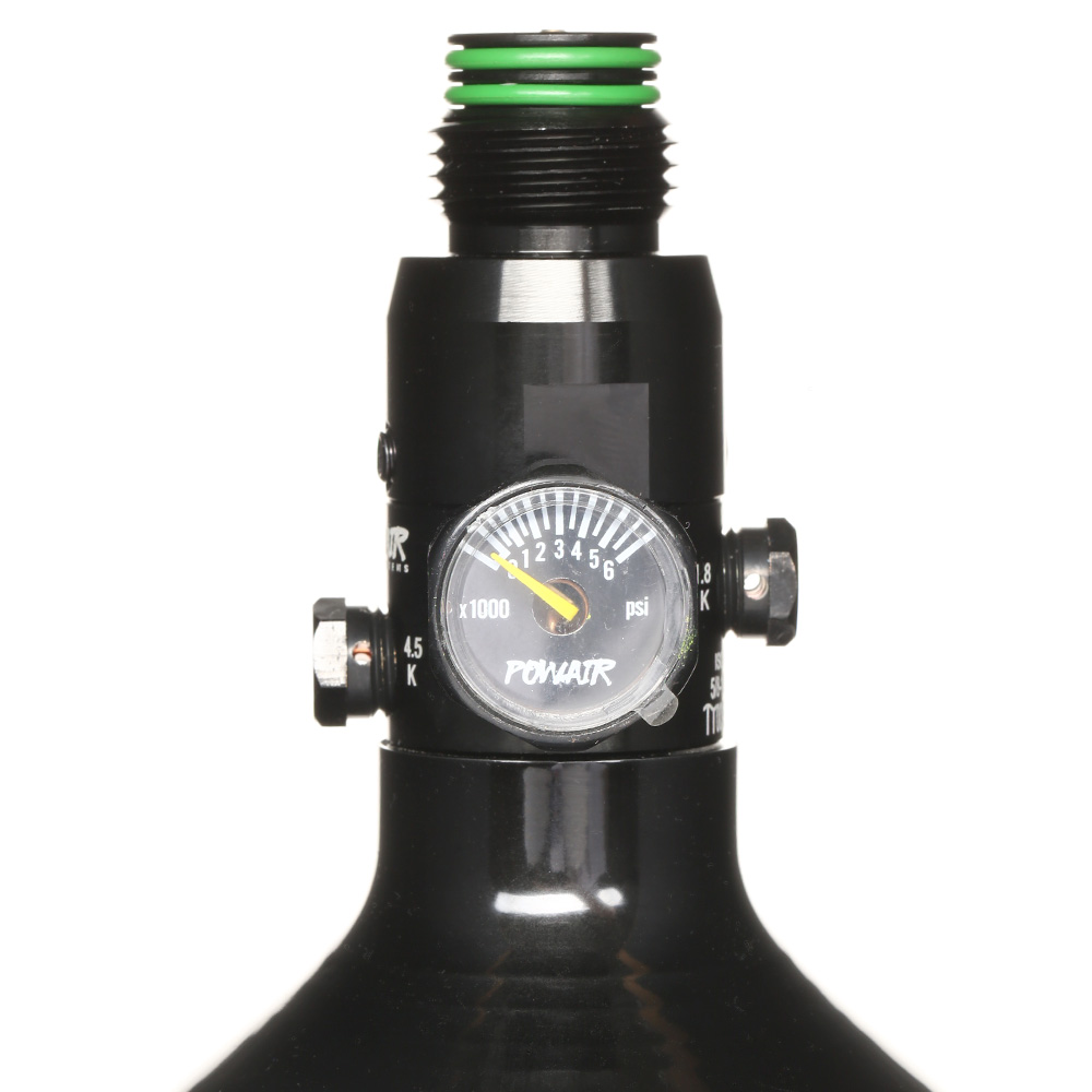 PowAir HPA Tank 1,0L / 62ci mit Regulator 3000 PSI fr Painball/Airsoft schwarz Bild 2